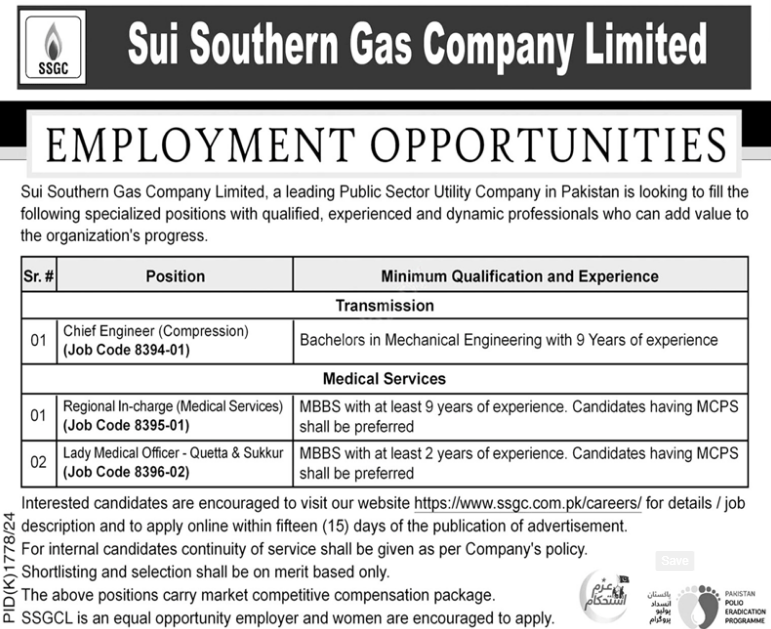 How to Apply Online for SSGC Jobs 2025