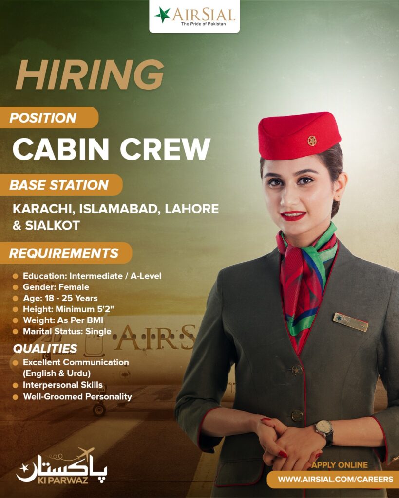 AirSial Cabin Crew Jobs