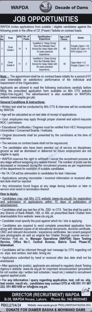 WAPDA Jobs 2025