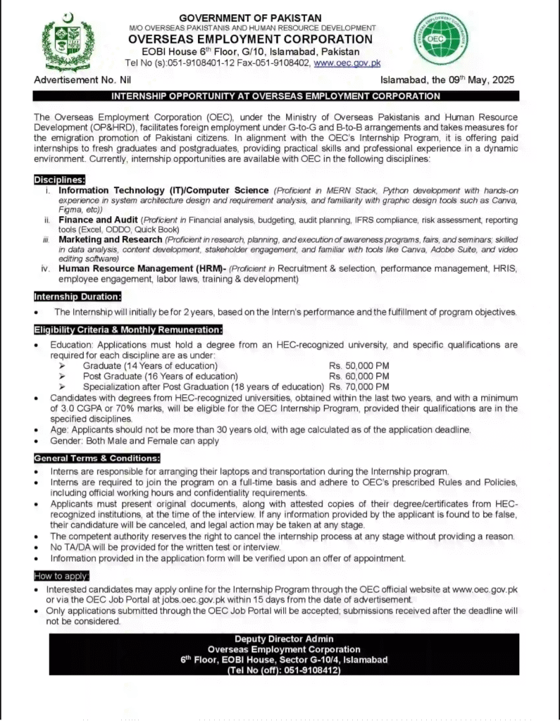 OEC Internship Program