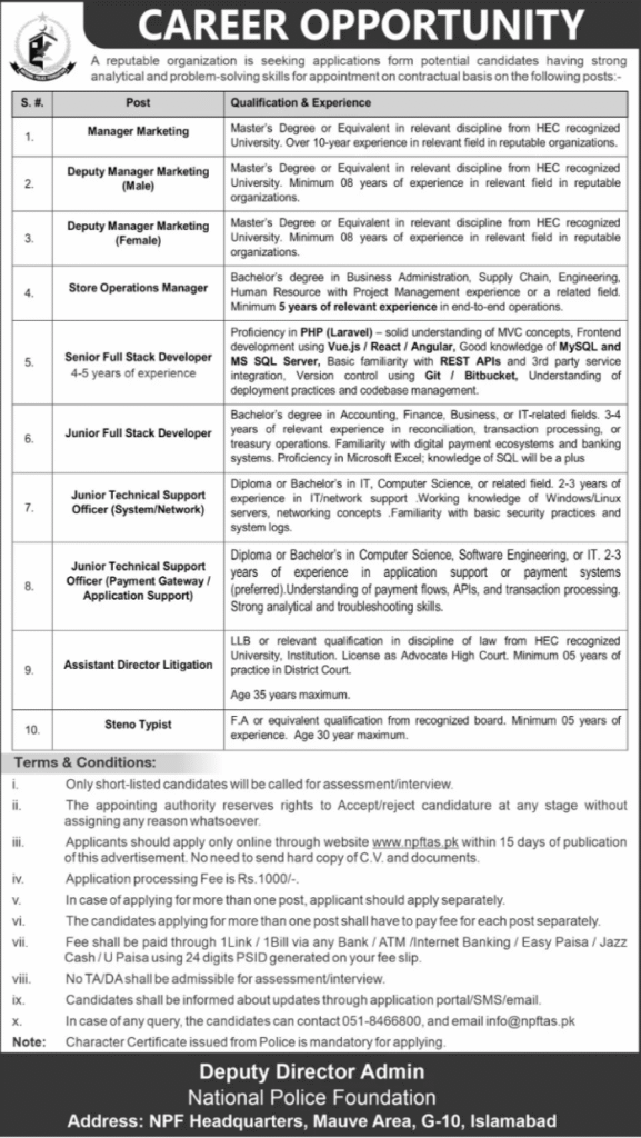 Police Foundation Jobs