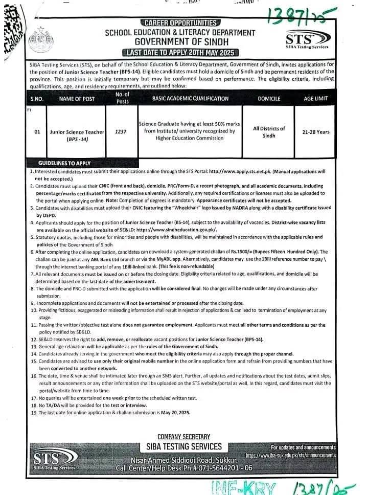 Science Teacher Jobs