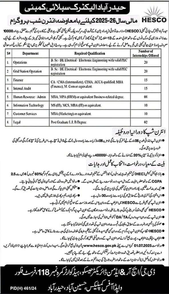 HESCO Paid Internship Program