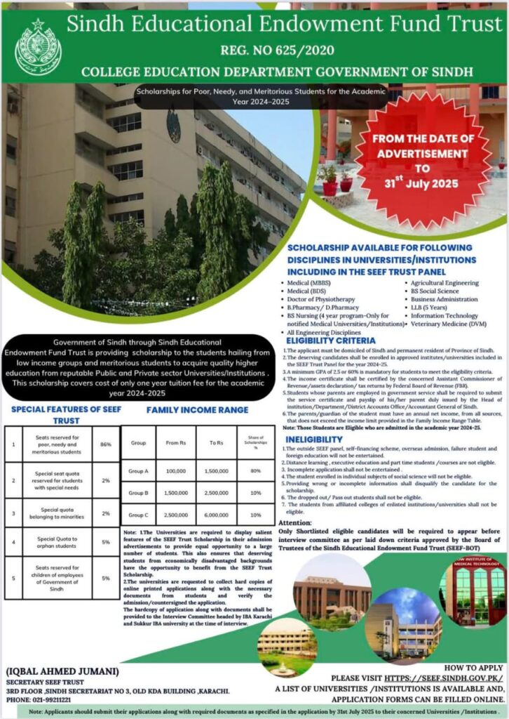 SEEF Scholarship 2025