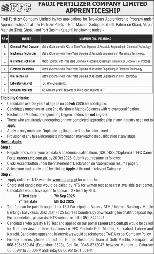 FFC Apprenticeship Program Apply Online FFC Apprenticeship Program 2025 Apply Online For Trades